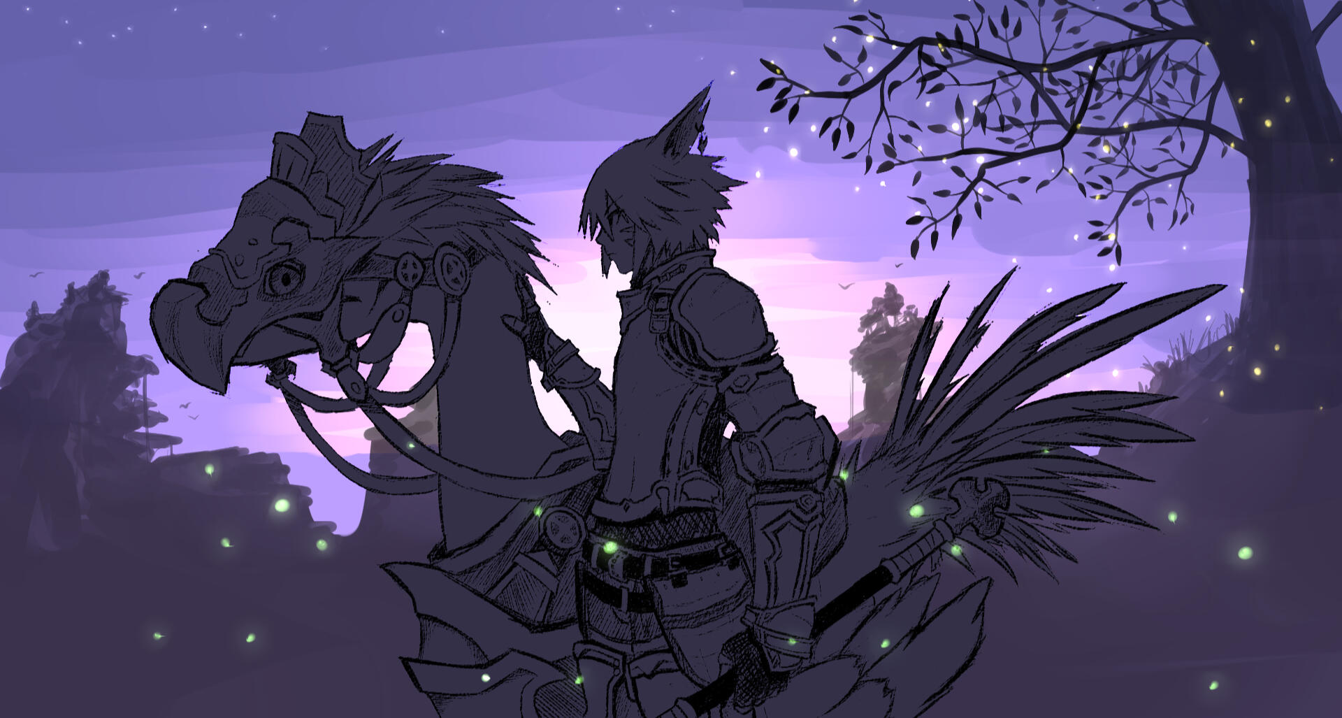 Twilight Over Thanalan - Background Details and Color